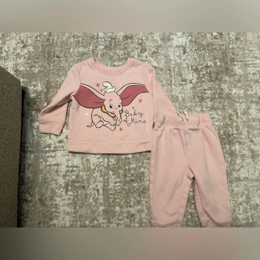 Jumping Beans Disney Fleece Pink Kids Matching Set size 9M